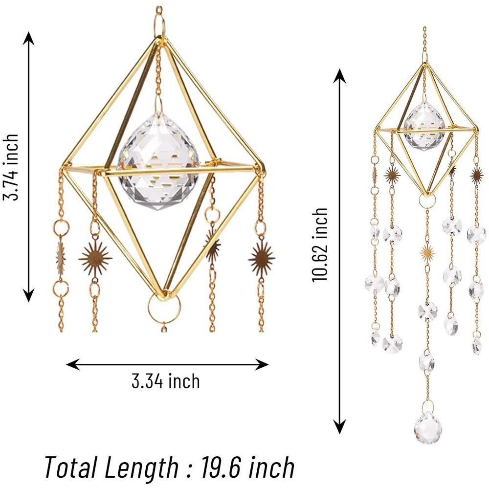 Ornaments Sunlight Refraction Hanging Wind Chime Rainbow Color Sun Catchers Crystal Prism Pendant