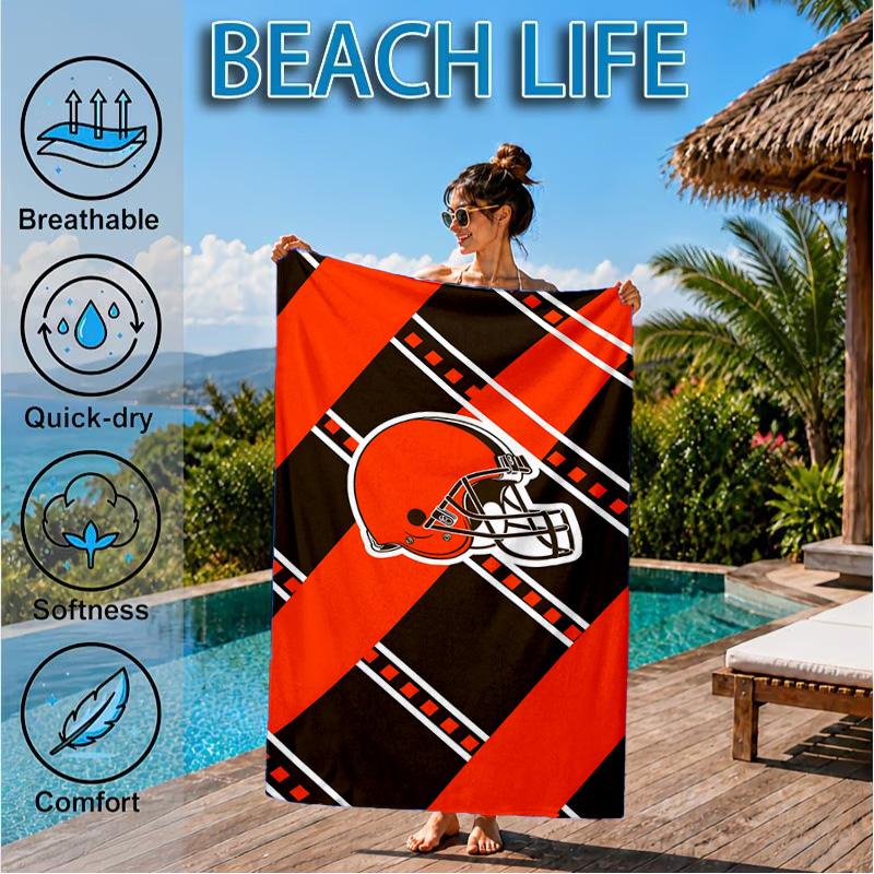 Cincinnati Browns Legacy Beach Towel, Microfiber Beach Towel, Perfect For Pool, Beach, Travel, Home Decor Beach Party Fan gifts