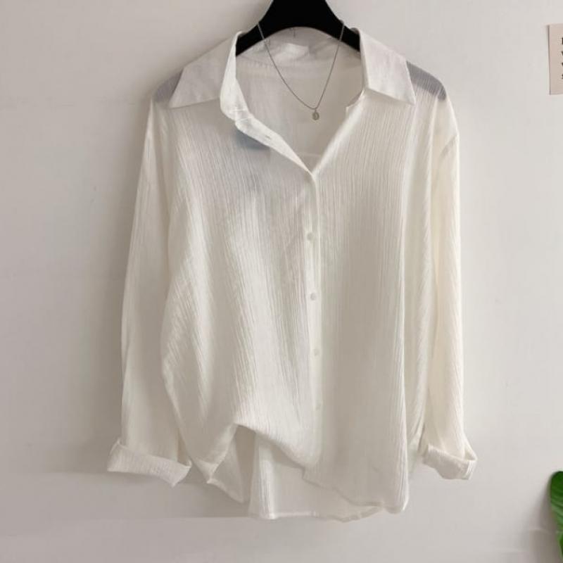 Honey J Women Lyocell Pleated Loose Fit Shirt  5 Colors 