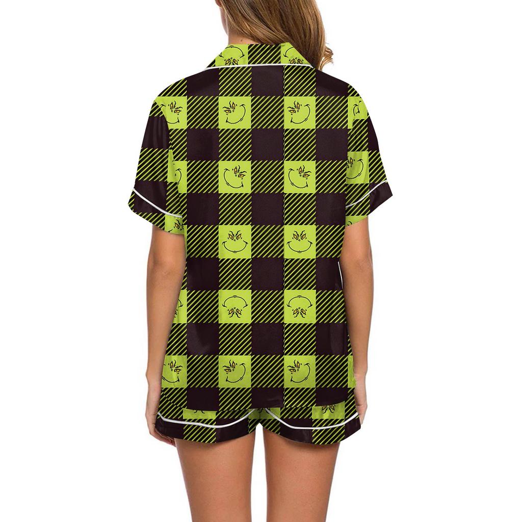 Женский модный домашний пижамный комплект Домашняя одежда Пижама с коротким рукавом Шорты Комплект из двух предметов