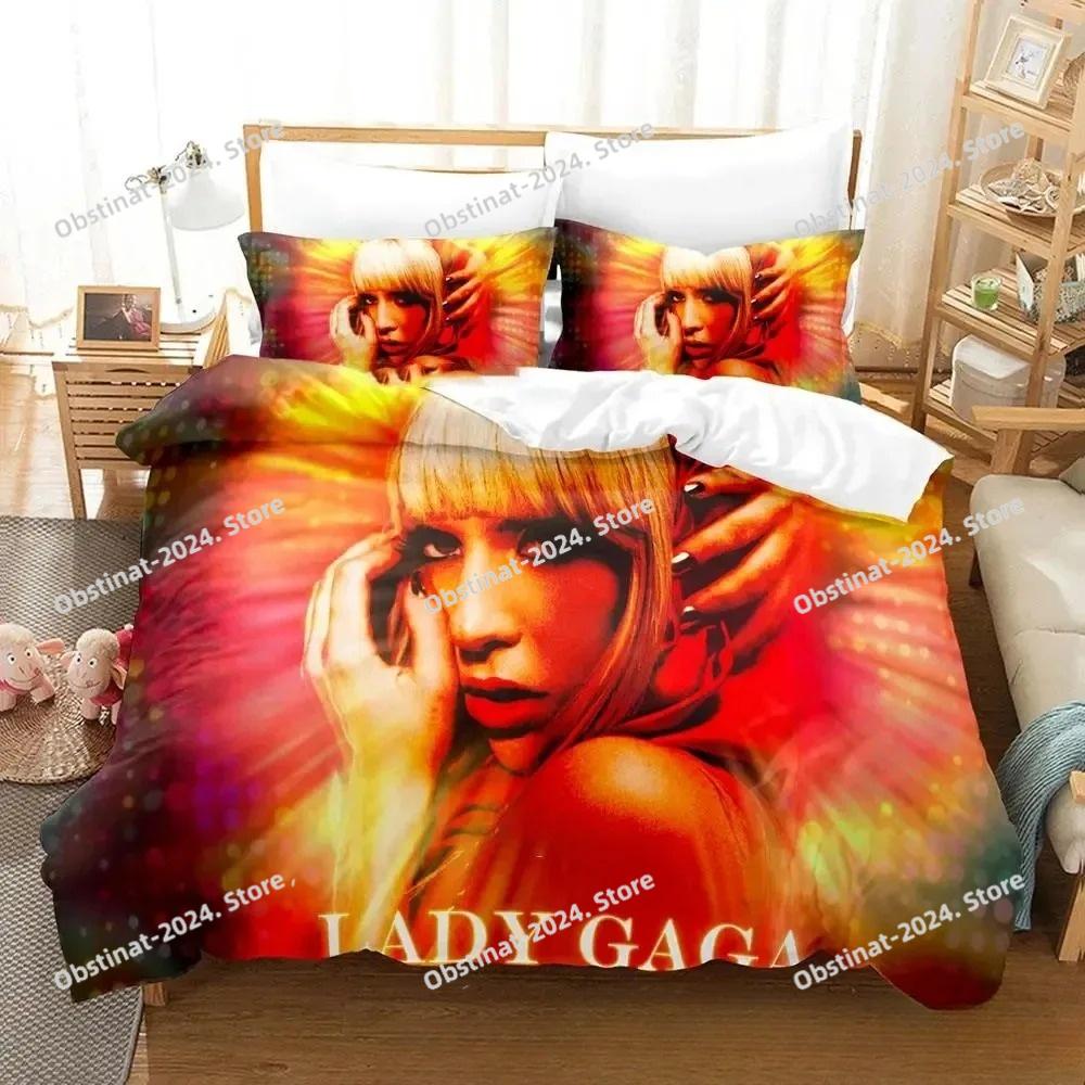 3D Print Lady Gaga Bedding Set Printed Duvet Cover Pillowcase Single Double Style Queen King Size Sets Home Textileextile