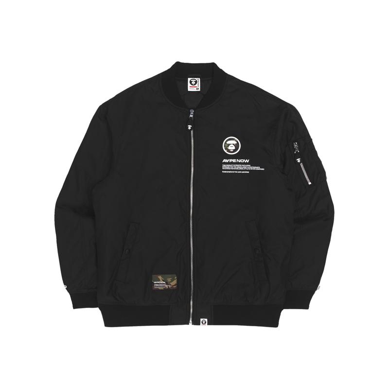 Aape By *A Bathing APE® Logo patch Bomber jacket AAPJKM7527XXJ