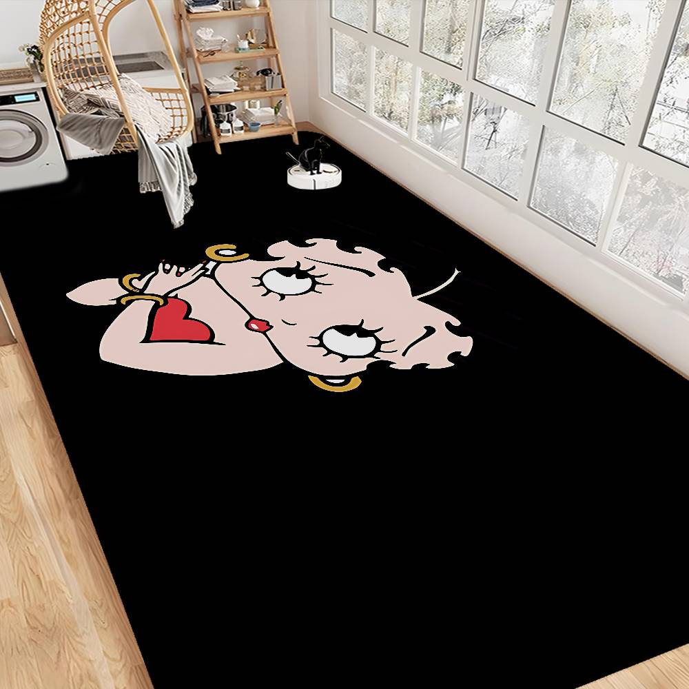 Cute B-Betty Boop Door Mat Nordic Style Bedroom Living Room Doormat Home Balcony Anti-Slip Alfombra