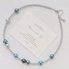 High-Quality High-Gloss Mixed-Color Blue-Gray Shijia Pearl Gypsy Collarbone Chain Necklace For Women