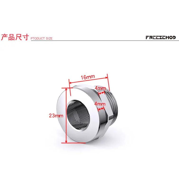 FREEZEMOD Water Cooling Fittings Through-Board Top Fill Port with Hex Nut Water-cooled Joint OD G3/4 ID G1/4 Thread HCBJT-V2