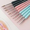 10 Pcs Weasel Hair Fine Detail Brushwork Brushes Artist Hand Painting Fineline PaintBrush Set for Oil Watercolor Gouache Acrylic Painting Stroke
