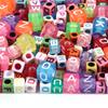 Оптовая продажа 100 шт. 6/7/10 мм акриловые бусины с буквами, квадратной формы, для изготовления бижутерии, поделок своими руками, браслетов, сережек