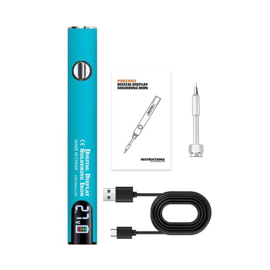 Комплект паяльника USB-зарядка в виде ручки, электрический, регулируемая температура, компактный портативный паяльник