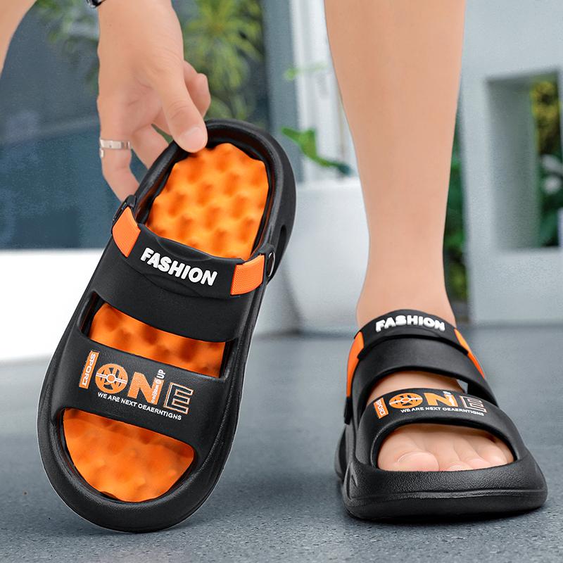 Summer New Men's Massage Slippers Outdoor Sandals Beach Comfortable Soft Slides Indoor Casual Shoes Men Sandals Big Size 47 48