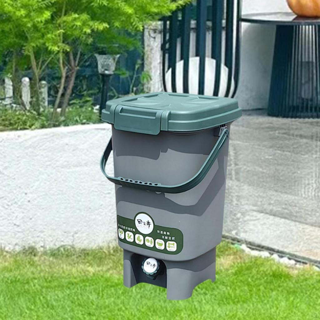 Компостер и ручка, Мусорное ведро для пищевых отходов для дома, Ведро для балкона, Уличный,
