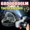 Включенный 68000000Лм Мощный Сенсорный Светодиодный Налобный Фонарь С Зумом Перезаряжаемый Налобный Фонарь 4500М Дальнего Действия Налобный Фонарь