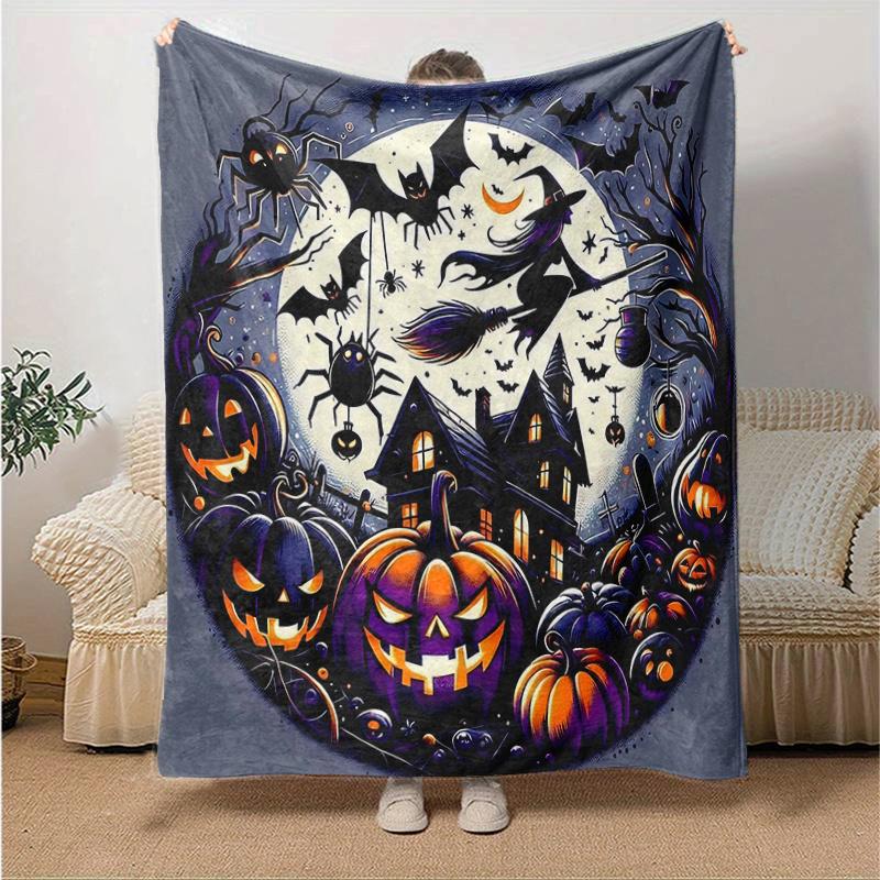 1pc Halloween Bilder Ideen Blanket Seasonal Universal Home Decorative, Living Room, Travel, Camping, Car Blankets