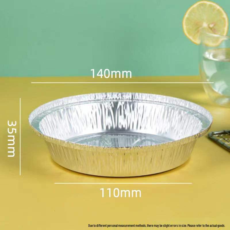 Round Aluminum Foil Pan for Home Use - Air Fryer, BBQ, Baking, and Takeout