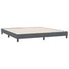 Łóżko Box Spring Bez Materaca Ciemnoszary 180X210 Cm Aksamit