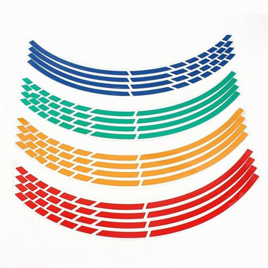 16 шт., обода автомобиля, мотоцикла, светоотражающие велосипедные колеса, лента, наклейка, полоса, наклейка, декор