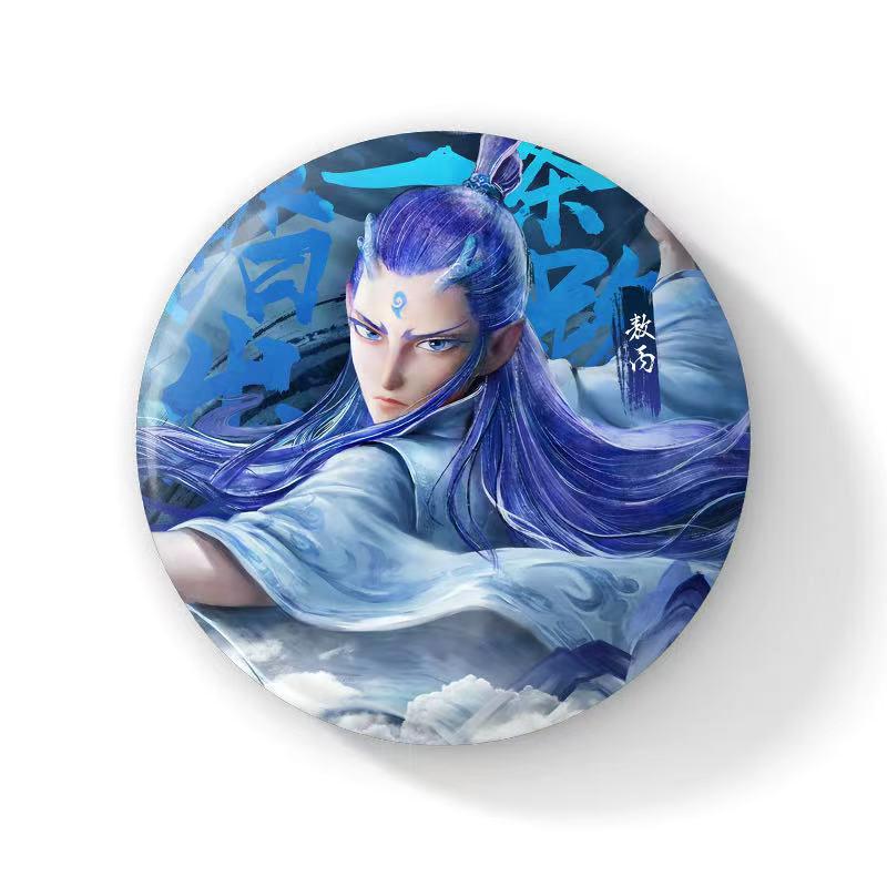 1 шт., значки на воротник рюкзака, броши на периферию Nezha, значок для фильма Nezha, демонические дети, ревущие в море