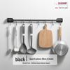 Stainless Steel No-Drill Wall-Mounted Kitchen & Bathroom Utensil Rack with Movable Hooks