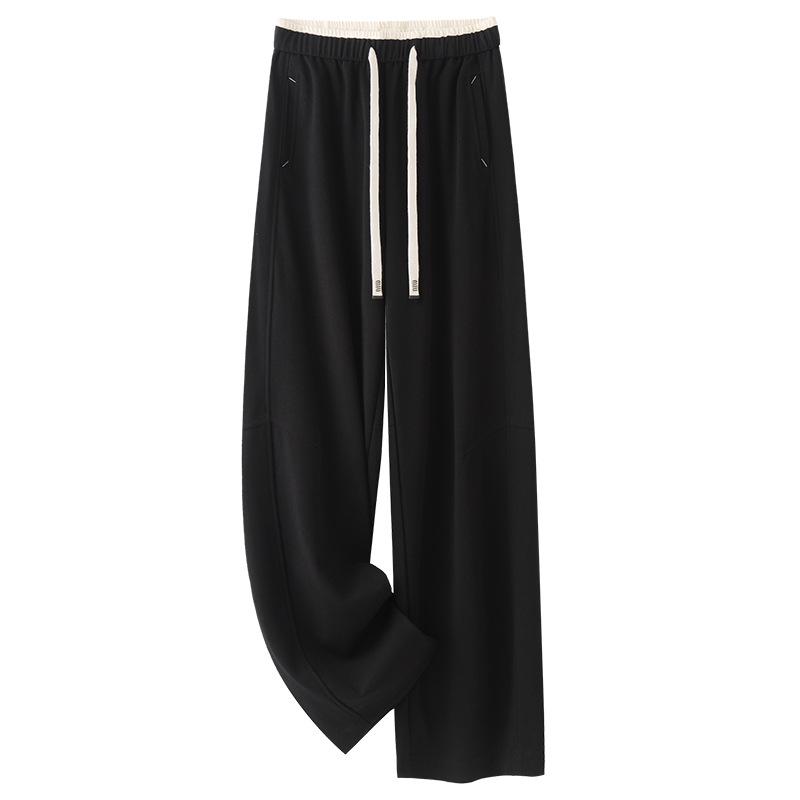 Women's Gray Wide-Leg Slimming Sweatpants - 2025 Spring Collection