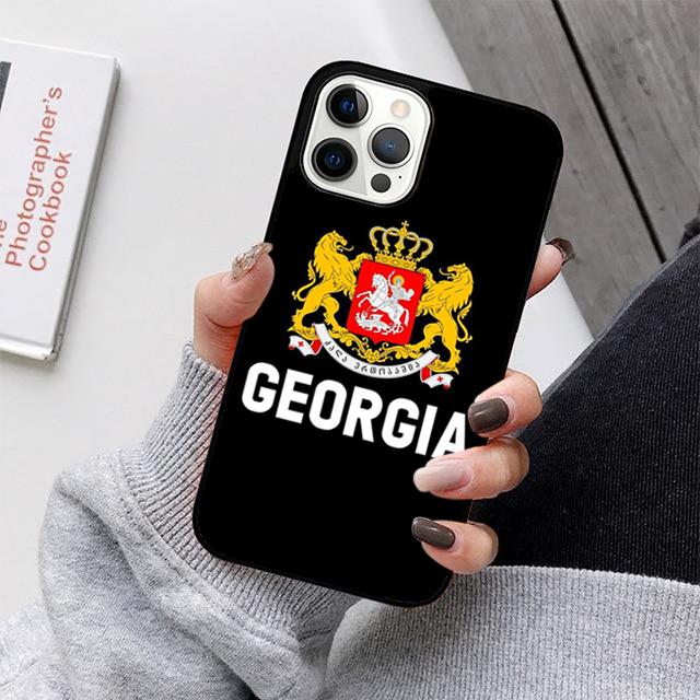 Чехол для телефона с флагом Грузии для iPhone 17 Air 16 15 14 13 12 11 Pro Max Plus Max Cover Shell coque