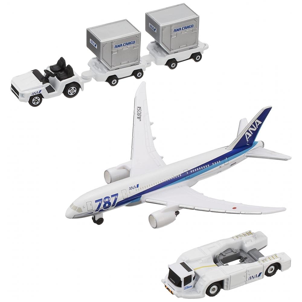 TAKARA TOMY "Tomica Gift 787 Airport Set ANA" Мини-машинка для мальчиков от 3 лет и старше. Соответствует стандартам безопасности игрушек и имеет сертификат ST Mark TOMICA