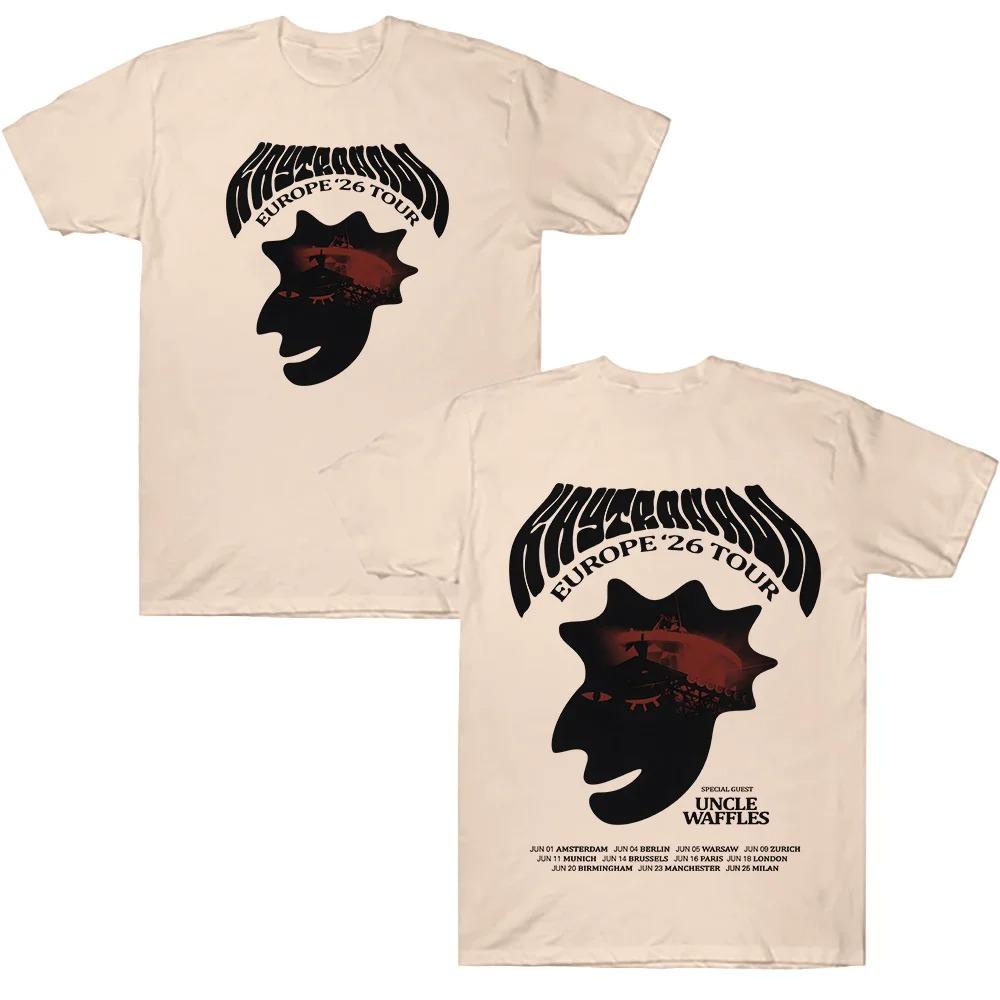 High Quality Cotton New Versatile Tees Kaytranada Europe'26 Tour T-shirts Women Unisex O-neck Summer Casual Shirt Oversized T Shirt