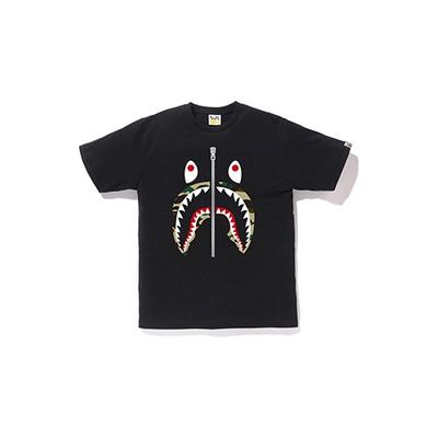 Bape Футболка A Bathing Ape с молнией и лицом акулы 'Черная' Унисекс 1E80-110-012