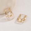 Ретро акриловые серьги модной U-образной формы, высококлассные, с индивидуальным геометрическим дизайном, трансграничные, темпераментные, квадратные, трендовые