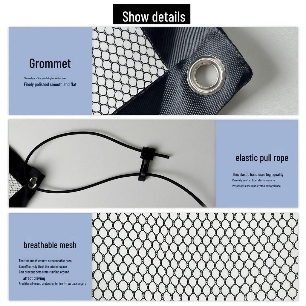 Сетка безопасности для домашних животных для автомобиля: Защитный барьер заднего сиденья от царапин