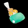 Emerald, Sapphire Gemstone Handmade 925 Sterling Silver Jewelry Pendant 2.17" AH-5298