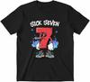 New Arrival “Sick Seven” Cartoon Number 7 Graphic Funny Unique Design Black Harajuku Style Unisex Fashion Loose Graphic T-Shirt