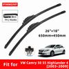 Автомобильные дворники с двойной резиной для Camry 50 55 Highlander 4 2003-2009 Передние щетки Резак Автомобильные детали Аксессуары Стеклоочистители Изнашиваемые детали