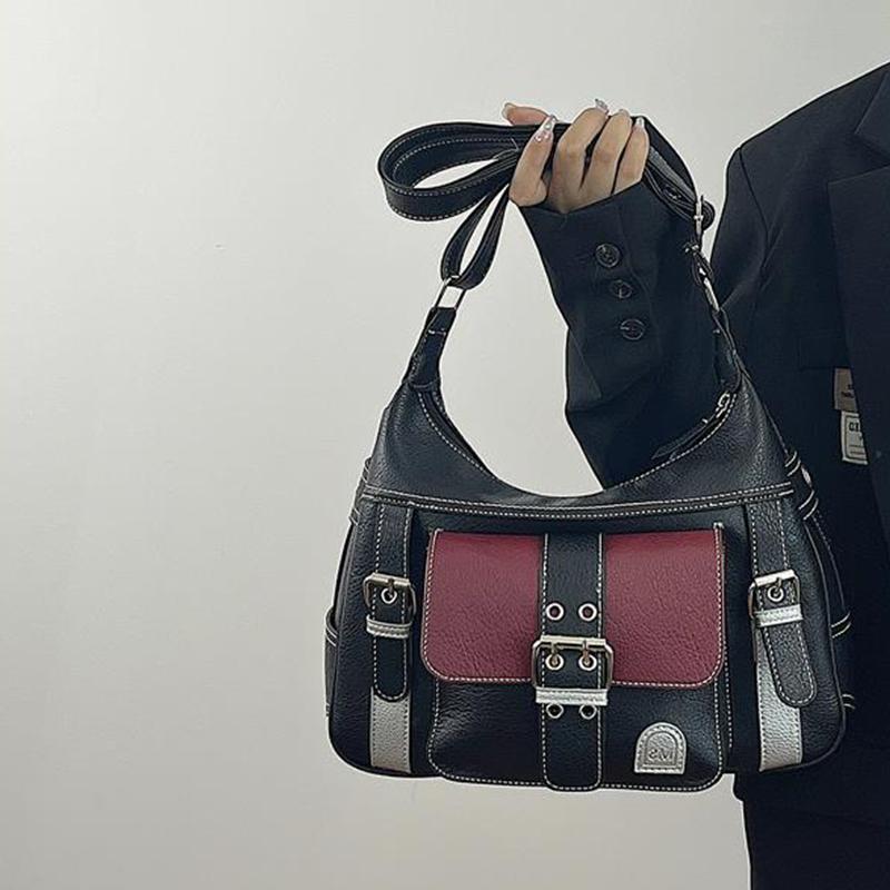 Vintage High Quality PU Leather Shoulder Crossbody Bag Women's Large Capacity Messenger Bag Luxury Design Travel Handbag Bolsa