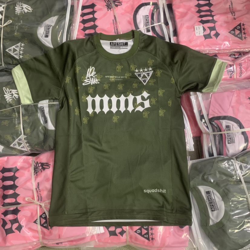 Футболка из джерси с вышивкой Apeshit Hip-Hop Street Fashion