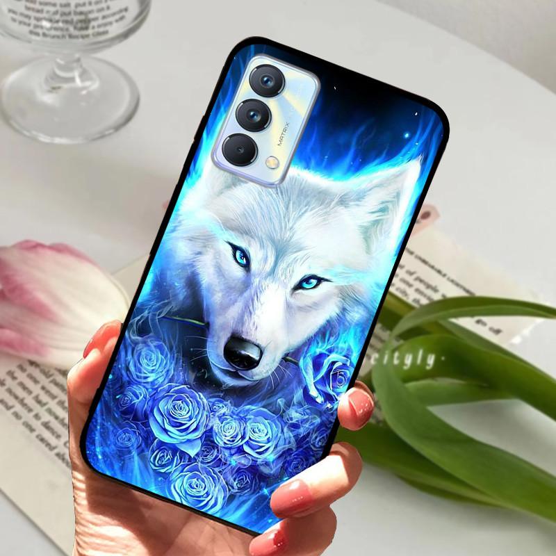 Для чехла Realme GT Master Case Edition Животные Мультфильмы Мягкий Силикон Funda для Телефона Realme GT Master Explorer Чехол Черный Coque