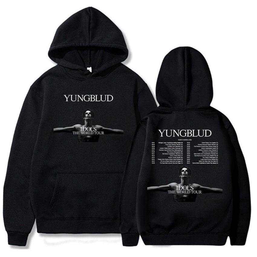 Yungblud 2026 Североамериканские Худи Кумиры Мировой Тур Графический Принт Свитшоты С Длинным Рукавом Зимние Худи Пуловеры Топы
