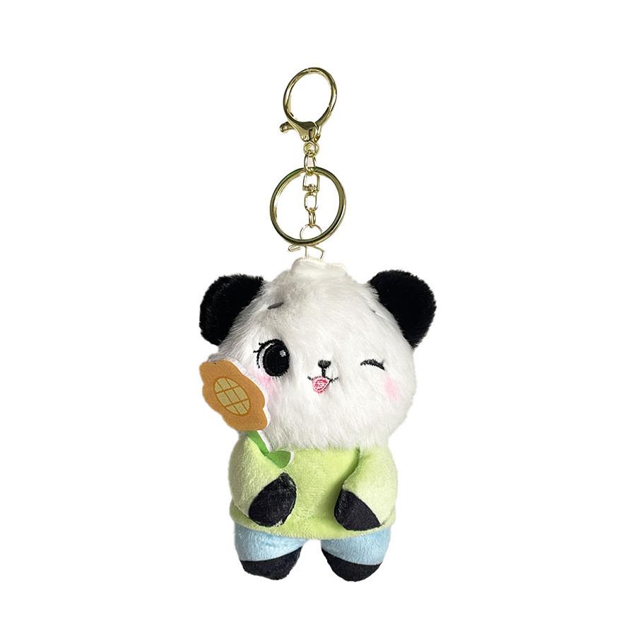 Panda Sunflower Plush Toys Bag Hanging Accessories Keychain Pendant Souvenir