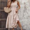 Summer Women's Dress Solid Color Temperament Slim Sleeveless Dresses