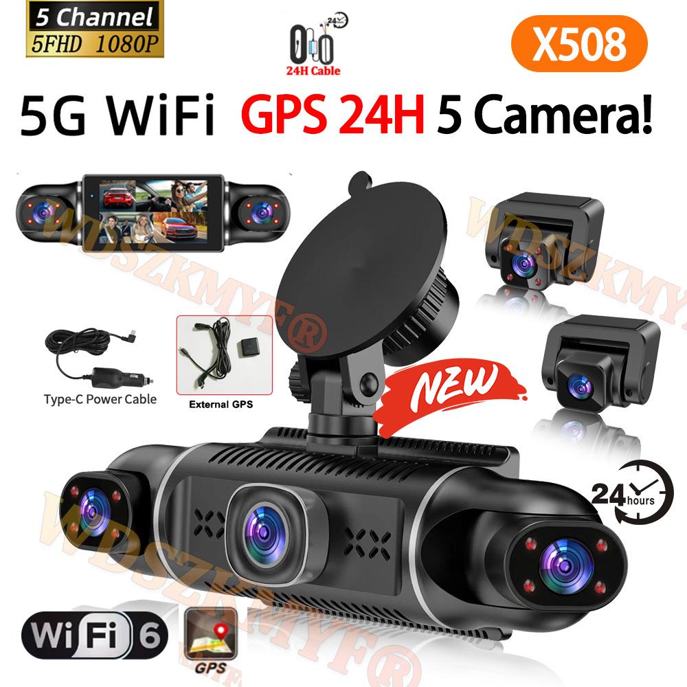 5 каналов 360° видеорегистратор WIFI GPS 5*1080P DVR Автомобильный 4-канальный видеорегистратор камера Передняя Внутренняя Задняя камера 24H Парковка