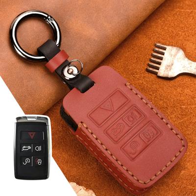 Кожаный чехол для ключа для Land Rover LR4 Range Rover Sport Freelander 2 Discovery Jaguar E-Pace XF XJL XK XE XJ Smart