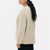 Versatile Round Neck Jumper Cozy Round Neck Women's Sweater Solid Color Loose Fit Knit Top with Ribbed Trim Casual for Fall