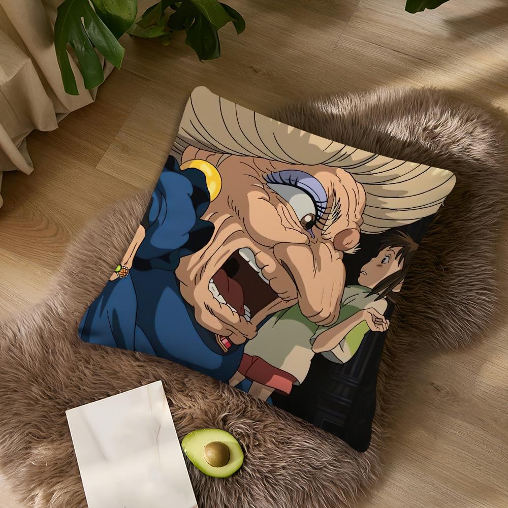 Чехол для подушки Anime S-Spirited A-Away для гостиной, акцентная подставка для спинки дивана, квадратная подушка для отдыха, наволочка для компаньона для сна