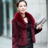 Women's Autumn and Winter Rabbit Fur Slim Fur Coat Ladies Short  Fashion Imitation Fur Coat Fox Fur Collar
