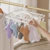 Портативная многофункциональная складная вешалка для одежды для путешествий - ветрозащитная конструкция для носков, нижнего белья и использования в общежитии