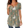 Женские туники, топы, нарядные, повседневные, летние, с принтом, рубашки с коротким рукавом, свободный крой, плиссированный топ в стиле бохо