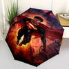 1pc Superman black Automatic Folding Umbrella - Compact 8-Rib Design, Durable Plastic & Iron1368L