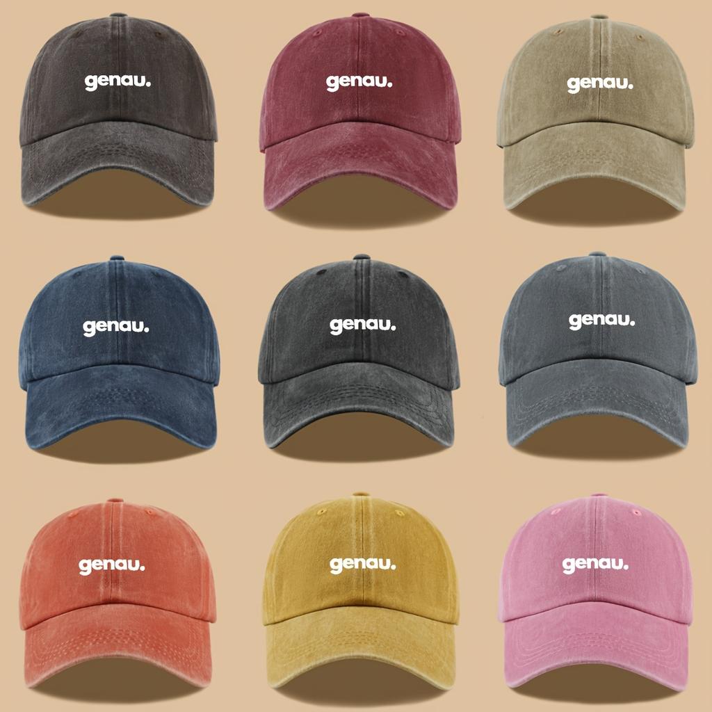 Letter Genau Printed Baseball Cap, Fashionable, Versatile, Breathable and Adjustable Outdoor Hat