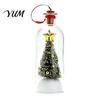 Battery Operated Christmas Gift Recordable Message in A Bottle, Voice Recording Holiday Keepsake with Glass Snow Decoration Playback Cork, Snowy Scene