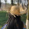 Fashion Sun Protection Hat Unisex Drawstring Hat New Fishing Straw Cap  Men Women Outdoor