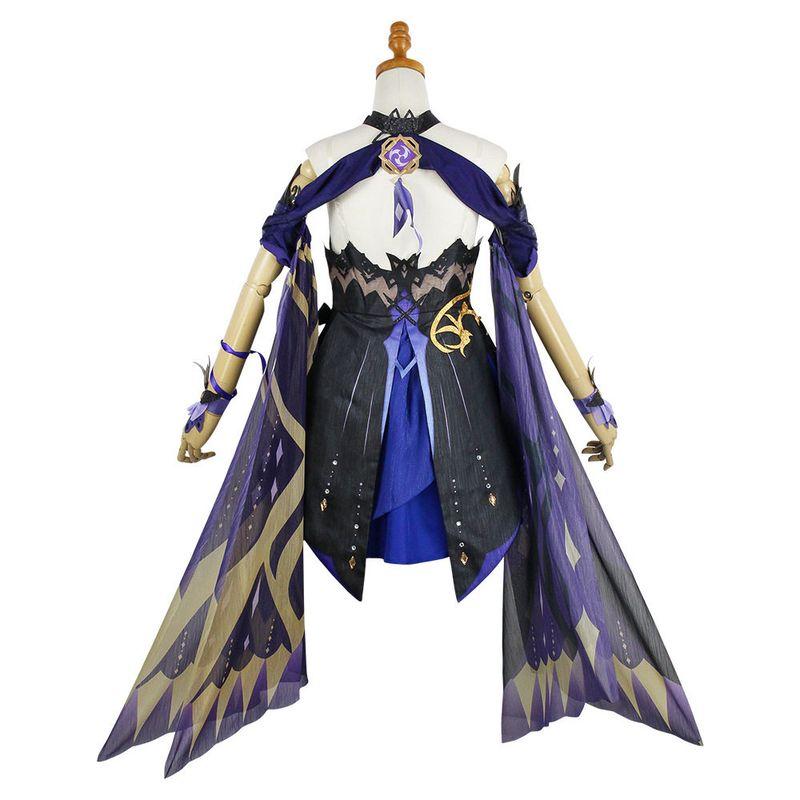 Genshin Impact Keqing's Ethereal Dance Cosplay Costume, Keqing's Ethereal Dance New Skin Same Style Cosplay Outfit Performance Costume