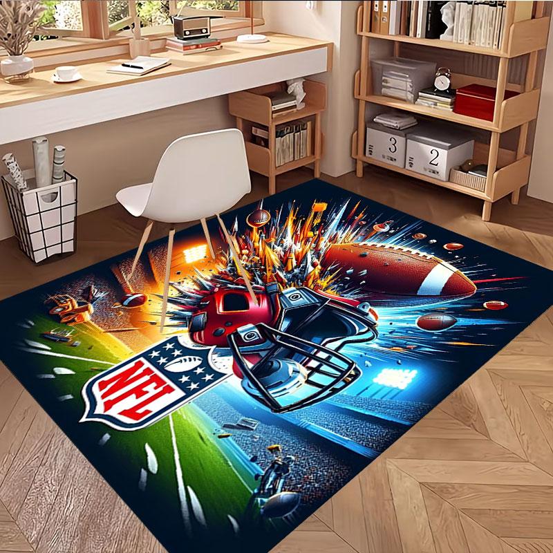 Ковер с принтом NFL, Моющийся напольный ковер, Для прихожей, Общежития, Прачечной, Офиса, Кабинета, Декор дома, Подарок на День рождения, Рождество